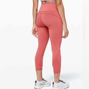 Lululemon In Movement Tight 25 Inch Everlux Rustic Coral Size 2